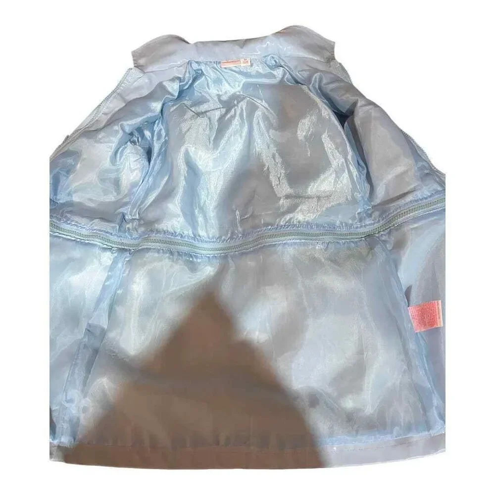 SANRIO HELLO KITTY Raincoat Girls 5/6 Vintage 30th Anniversary Light Blue‎ NWOT